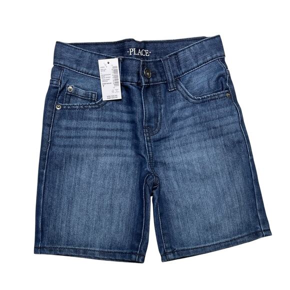 The Children's Place Denim Beck Wash Blue Jean Shorts size 7 - Picture 1 of 5